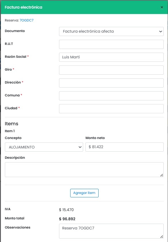 Formulario factura 2